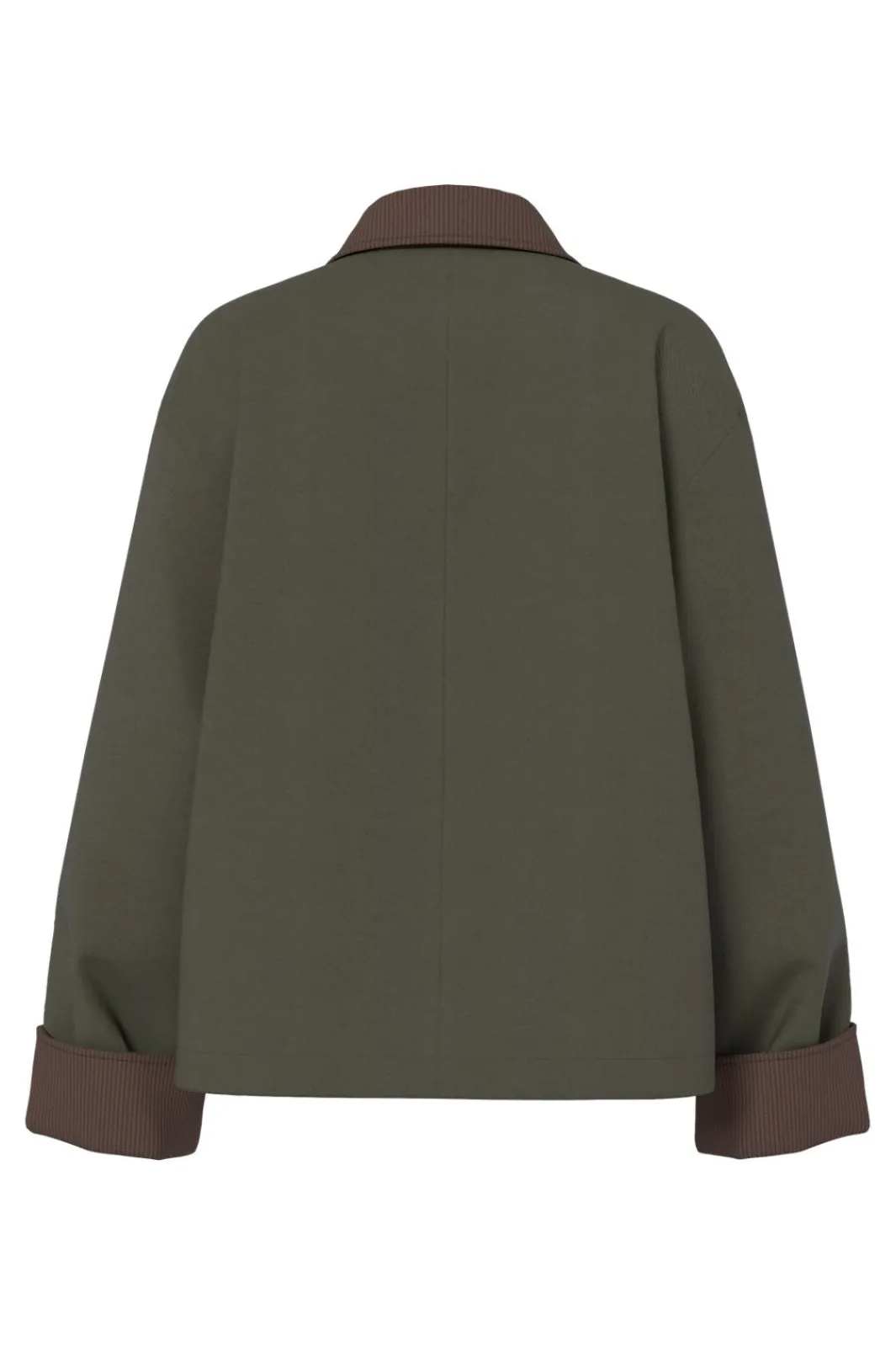 New Pieces Pcjorma Short Light Jacket 5018129 Forest Night Hot Fudge