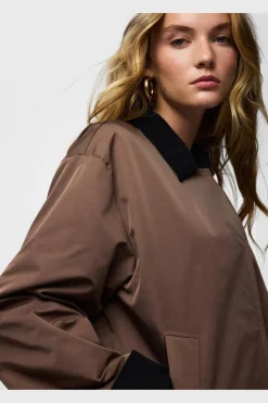Best Pieces Pcjorma Short Light Jacket 4927144 Coffee Quartz Black