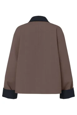 Best Pieces Pcjorma Short Light Jacket 4927144 Coffee Quartz Black