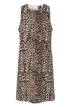 Online Pieces Pcjosella Sl O-Neck Short Dress 4866901 Black Leo