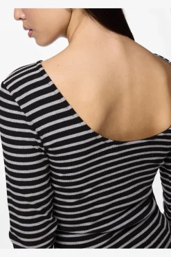 Hot Pieces Pcjuna Ls Top 4594273 Black Light Grey