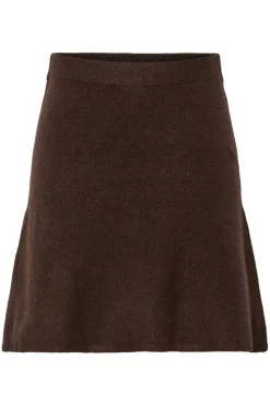 Discount Pieces Pcjunna Short Knit Skirt 4819439 Hot Fudge Melange
