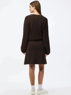 Discount Pieces Pcjunna Short Knit Skirt 4819439 Hot Fudge Melange