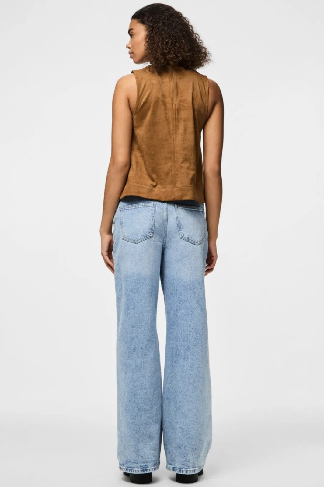 Best Pieces Pcjuno Sl O-Neck Top Fsy 4889516 Amber Brown
