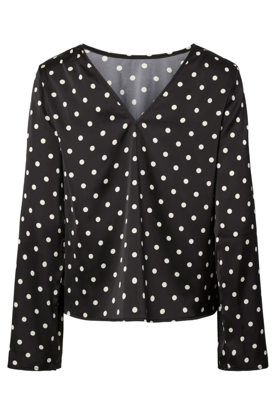 Pieces Pcjytta Ls Satin Top 5052187 Black White Dots