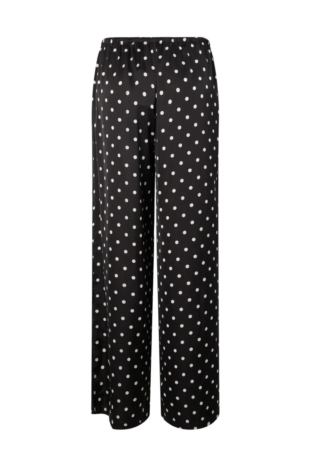 Outlet Pieces Pcjytta Straight Satin Pants 5052181 Black White Dots