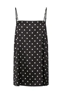 Best Pieces Pcjytta Strap Satin Top 5052185 Black White Dots