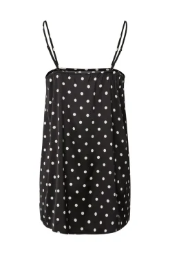 Best Pieces Pcjytta Strap Satin Top 5052185 Black White Dots