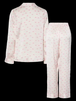 Online Pieces Pcjytte Xmas Satin Night Set 4832641 Pinkesque Bow