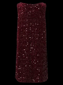 Pieces Pckam Sl Tank Rev. Mini Dress 4859169 Tawny Port Tawney Port Sequins