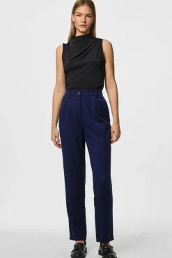 Sale Pieces Pckamil Ankle Pant 4673922 Maritime Blue