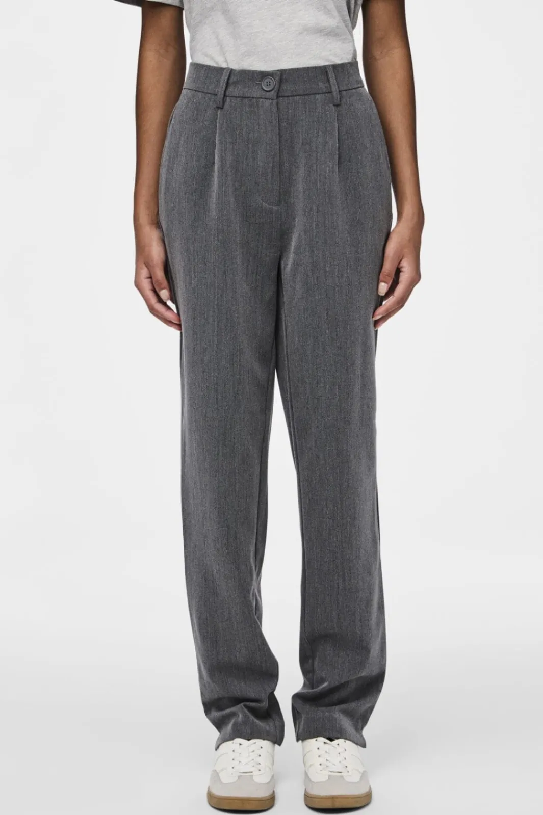 Clearance Pieces Pckamil Ankle Pant 4735773 Dark Grey Melange