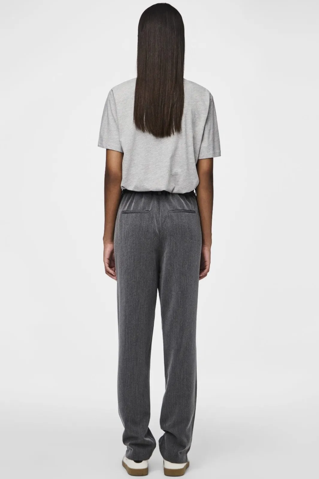 Clearance Pieces Pckamil Ankle Pant 4735773 Dark Grey Melange