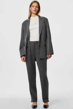 Clearance Pieces Pckamil Ankle Pant 4735773 Dark Grey Melange