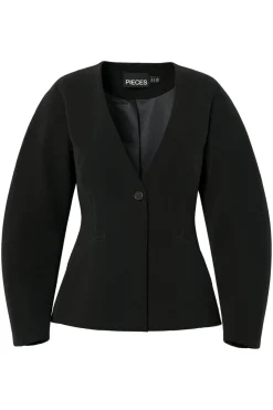 Sale Pieces Pckamil Ls Fitted Blazer 4899710 Black