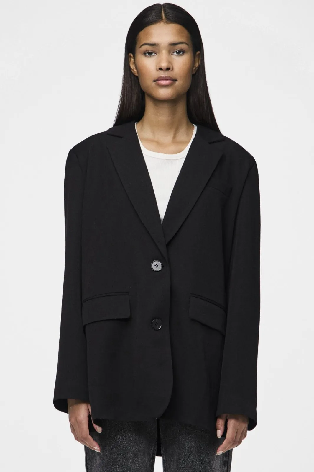 Online Pieces Pckamil Ls Loose Blazer 4738019 Black