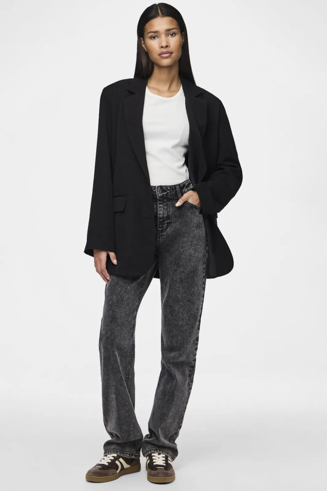 Online Pieces Pckamil Ls Loose Blazer 4738019 Black