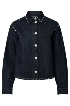 Clearance Pieces Pckarla Ls Denim Shirt Fsy Pp 5036289 Dark Blue Denim Rinse
