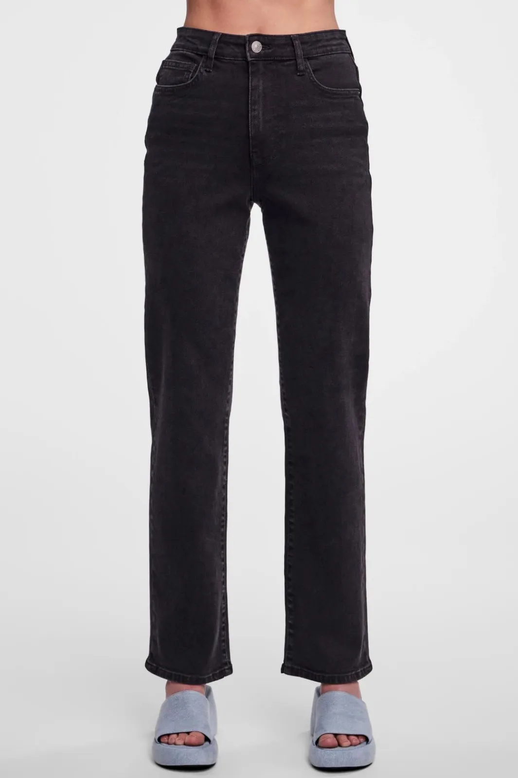 New Pieces Pckelly Straight Jeans Bl102 4421715 Black