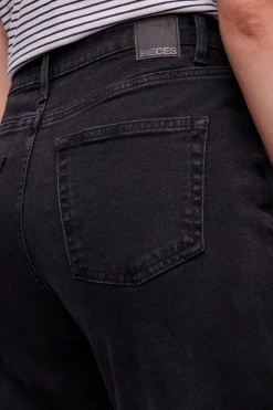 New Pieces Pckelly Straight Jeans Bl102 4421715 Black
