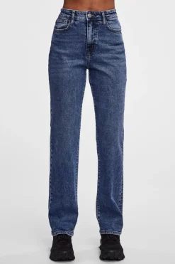 New Pieces Pckelly Straight Jeans Mb402 4421713 Medium Blue Denim