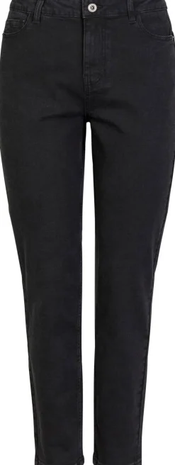 Online Pieces PcKesia Mom HW Ank. Jeans NOOS Black Denim