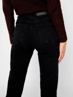 Online Pieces PcKesia Mom HW Ank. Jeans NOOS Black Denim