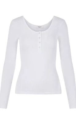 New Pieces PcKitte LS Top Bright White
