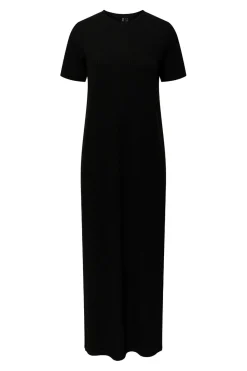 Online Pieces Pckylie Ss O-Neck Ankle Dress Black