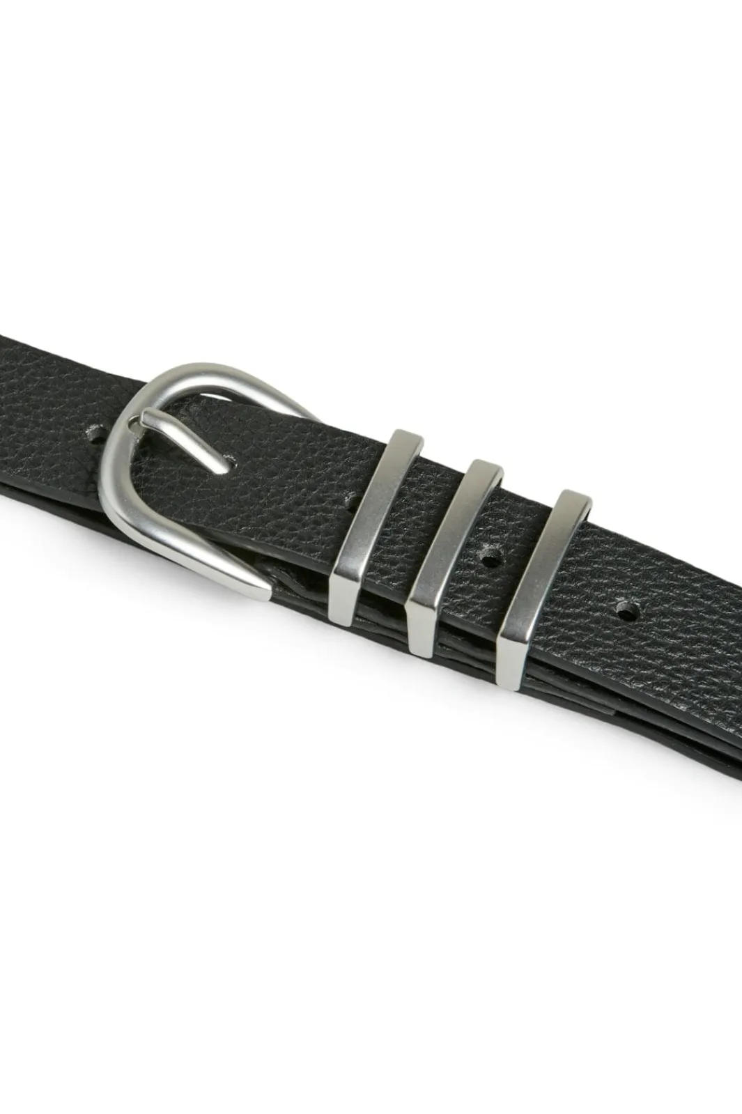 New Pieces Pclea Jeans Belt 2709797 Black Black W/Silver