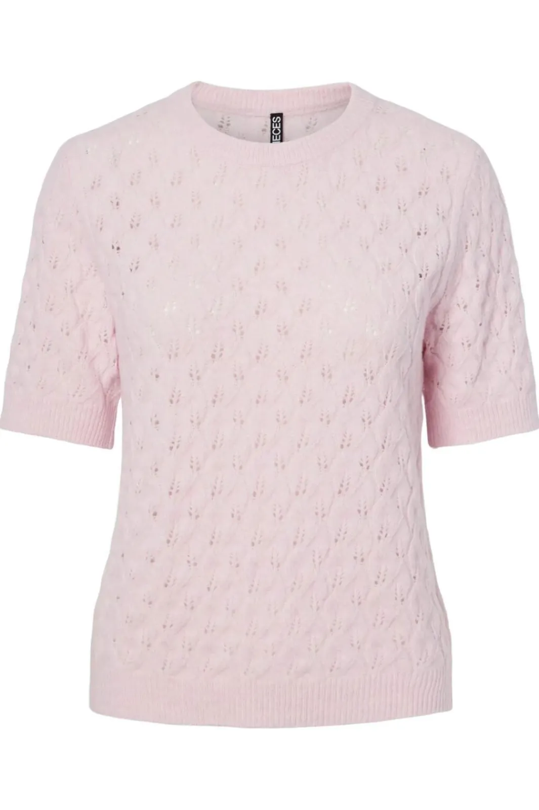 Best Pieces Pclelou Ss O-Neck Knit 4941341 Roseate Spoonbill Melange