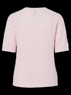 Best Pieces Pclelou Ss O-Neck Knit 4941341 Roseate Spoonbill Melange