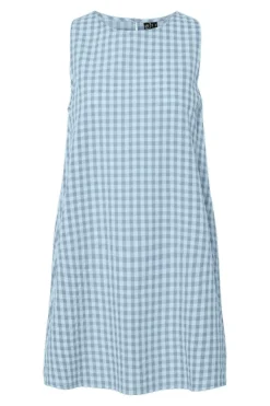 Pieces Pcliliane Sl O-Neck Short Dress 4953068 Cashmere Blue Light Blue
