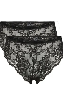 Discount Pieces Pclina Lace Wide Brief 2-Pack 4287162 Black 2-PACK