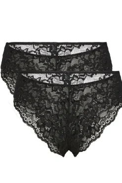 Discount Pieces Pclina Lace Wide Brief 2-Pack 4287162 Black 2-PACK