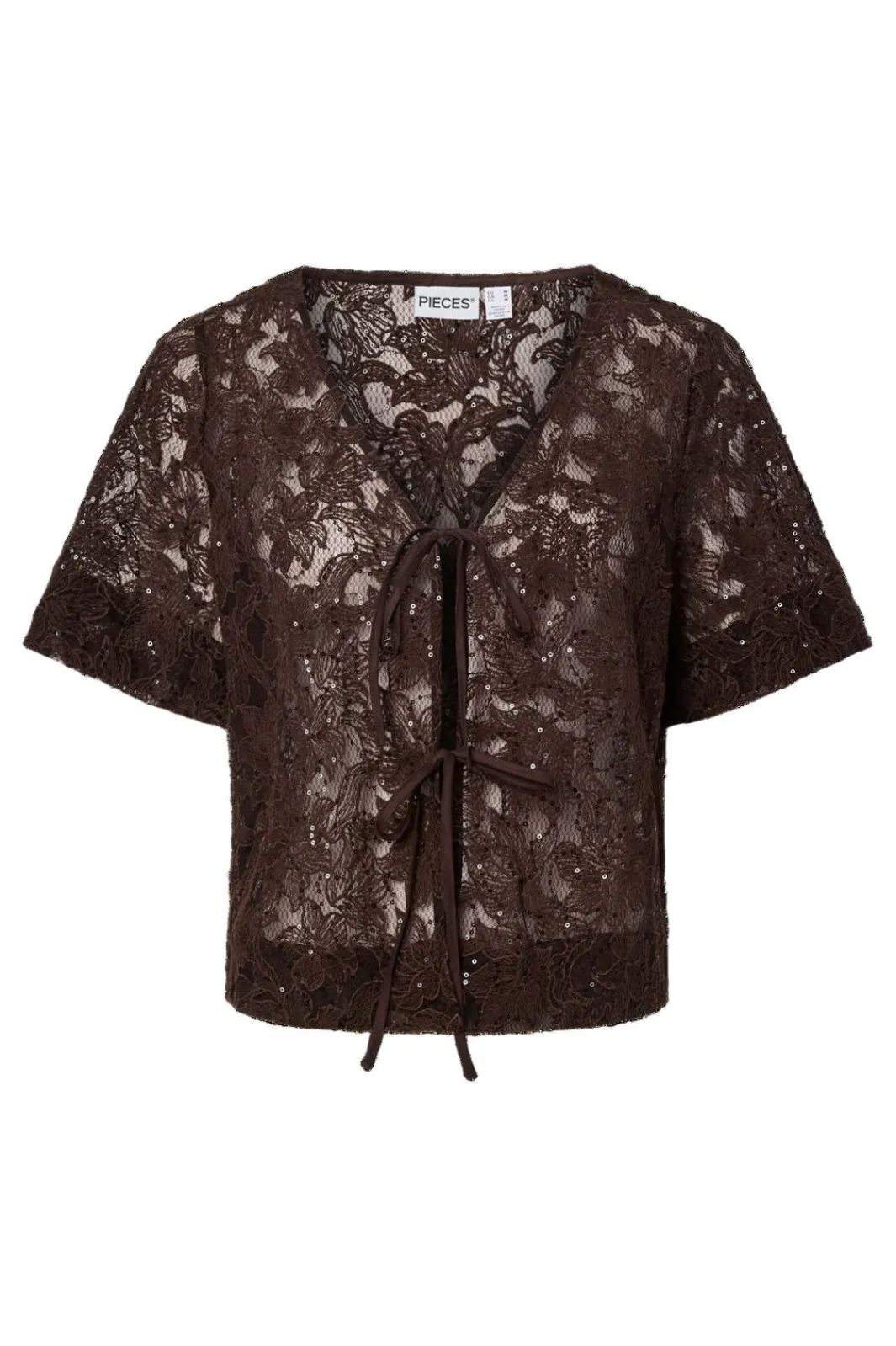 Online Pieces Pclouise 2/4 V-Neck Tie Top 5038956 Delicioso