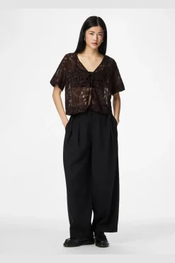 Online Pieces Pclouise 2/4 V-Neck Tie Top 5038956 Delicioso