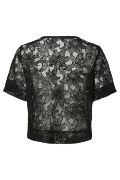 Outlet Pieces Pclouise 2/4 V-Neck Tie Top 5042915 Black