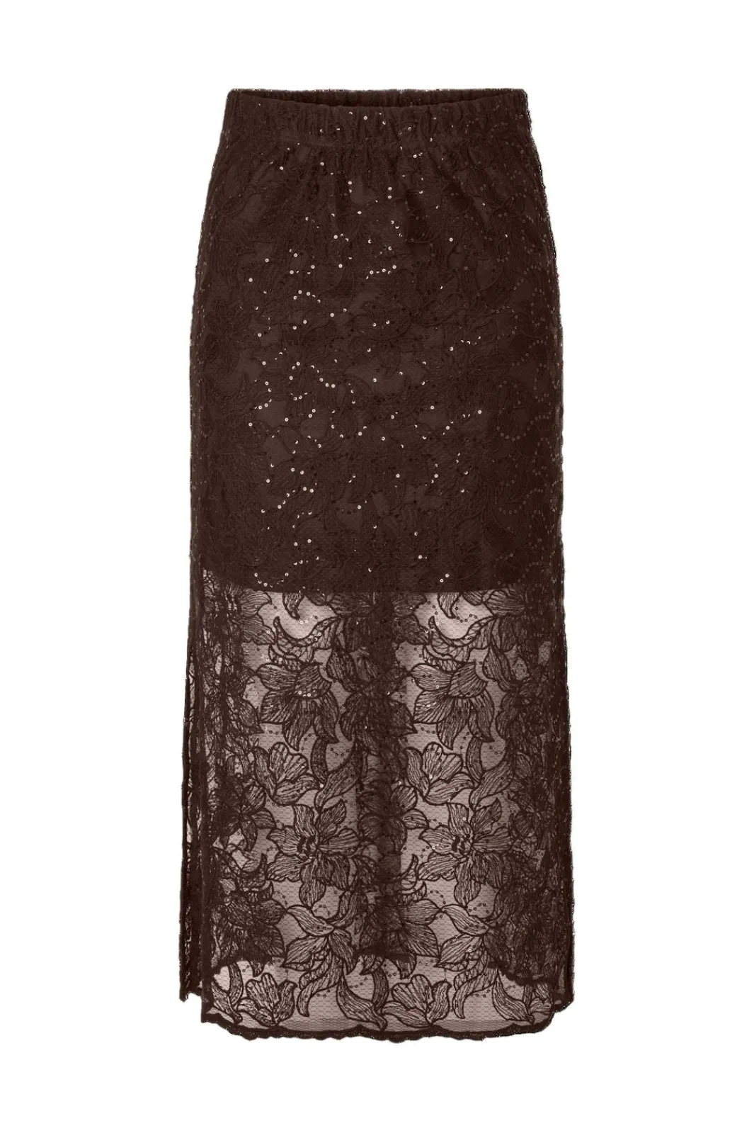 New Pieces Pclouise Midi Skirt 5067495 Delicioso Tone In Tone Sequens