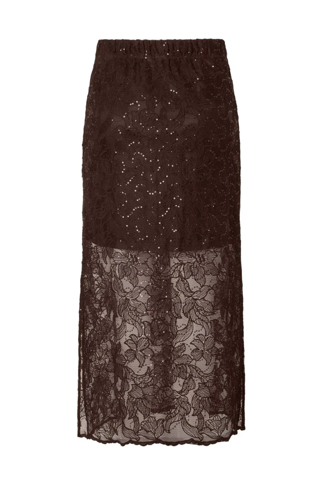 New Pieces Pclouise Midi Skirt 5067495 Delicioso Tone In Tone Sequens