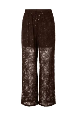 Sale Pieces Pclouise Straight Pants 5050000 Delicioso Tone In Tone Sequence