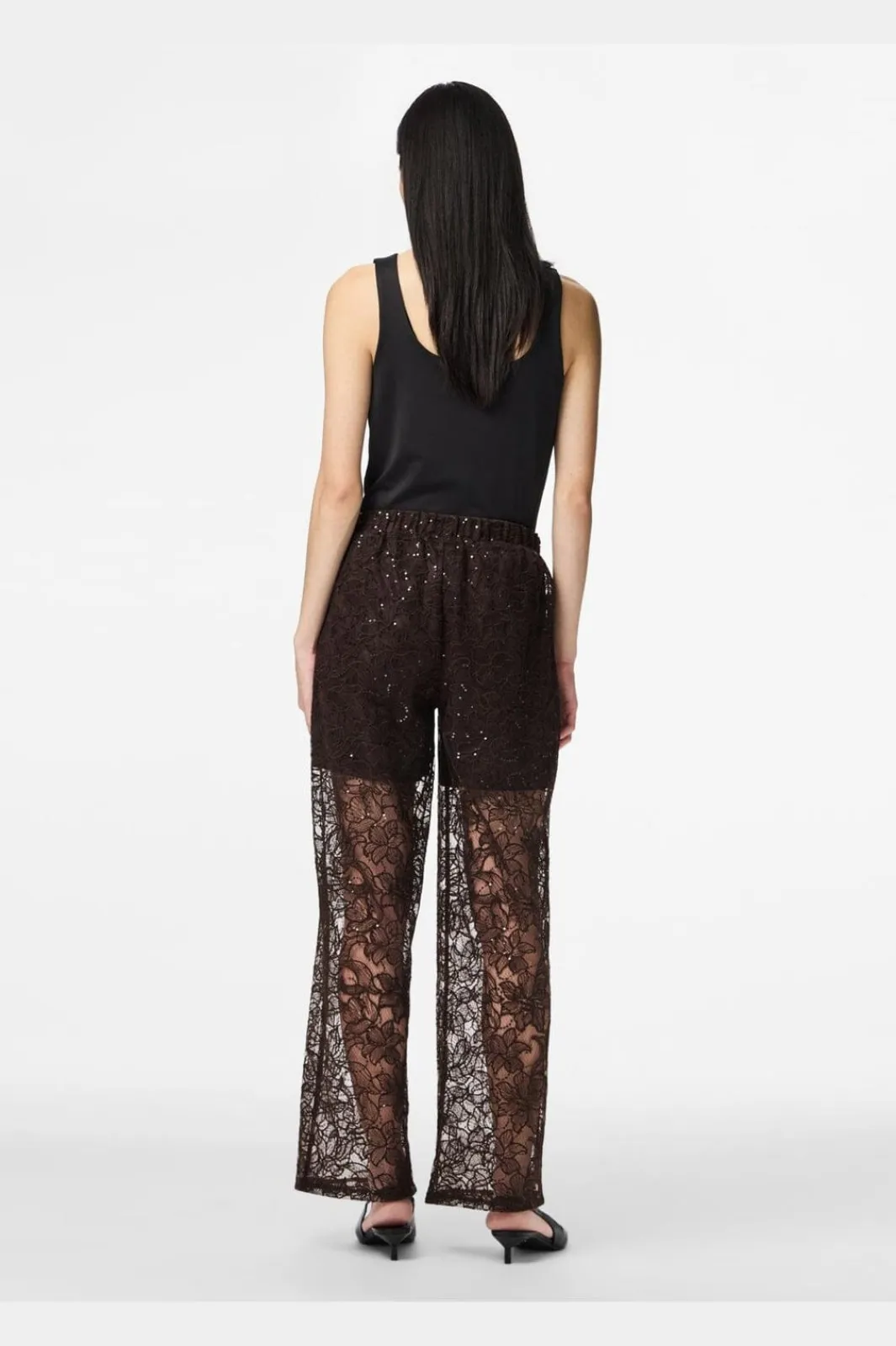 Sale Pieces Pclouise Straight Pants 5050000 Delicioso Tone In Tone Sequence