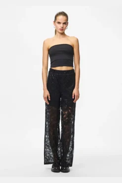 Clearance Pieces Pclouise Straight Pants 5039172 Black Black Sequins