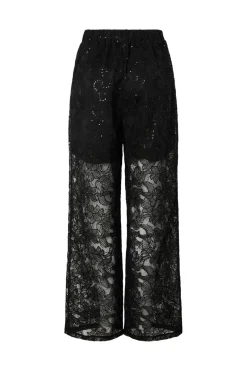 Clearance Pieces Pclouise Straight Pants 5039172 Black Black Sequins