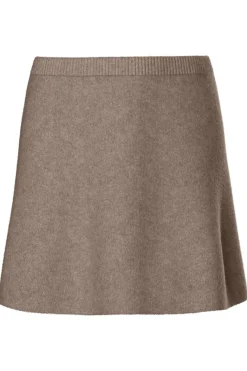 New Pieces Pcmalou Knit Skirt Pwp 4885769 Taupe Gray Melange