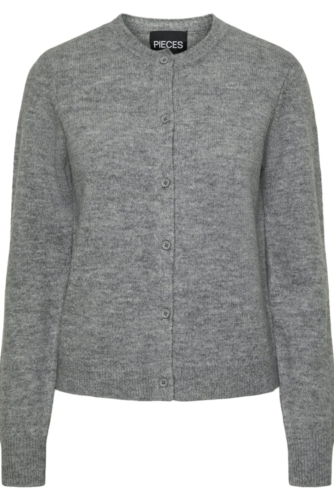 Clearance Pieces Pcmalou Ls Knit Cardigan 4635852 Medium Grey Melange