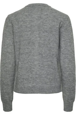 Clearance Pieces Pcmalou Ls Knit Cardigan 4635852 Medium Grey Melange