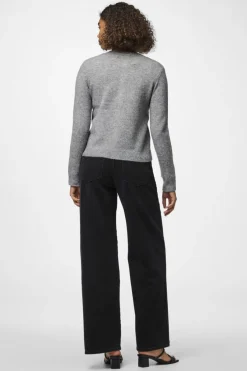 Clearance Pieces Pcmalou Ls Knit Cardigan 4635852 Medium Grey Melange