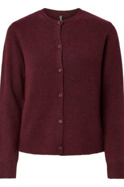 Discount Pieces Pcmalou Ls Knit Cardigan 4864698 Tawny Port Melange