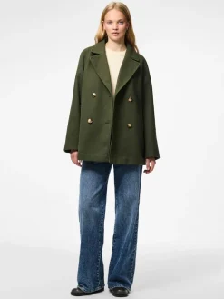 Best Pieces Pcmarbel Coat 4804036 Forest Night